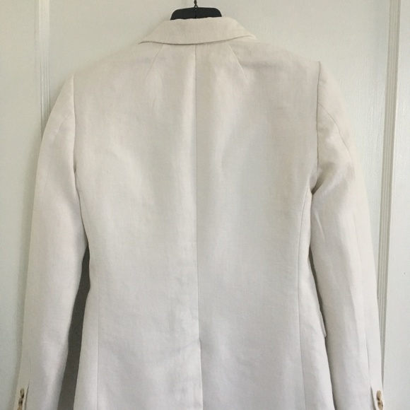J. Crew White Linen Regent Blazer - Picture 3 of 6